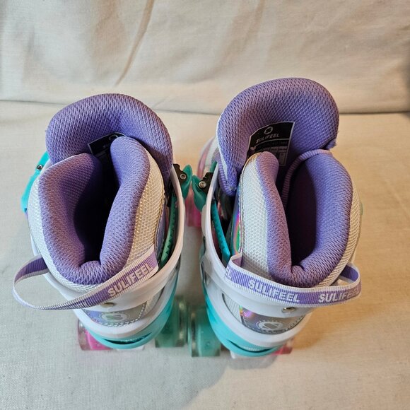 Sulifeel Adjustable Light Up Rainbow Child Roller Skates - 1.5Y - 5Y - Picture 6 of 7